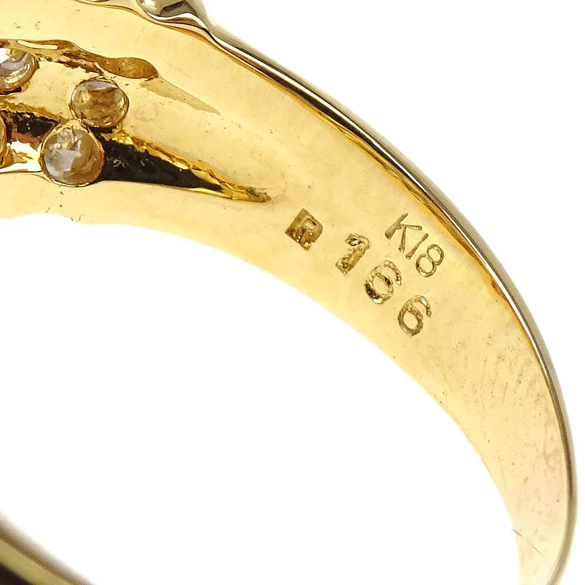 Ring K18 Ruby Diamond Gold #55 - Image 5