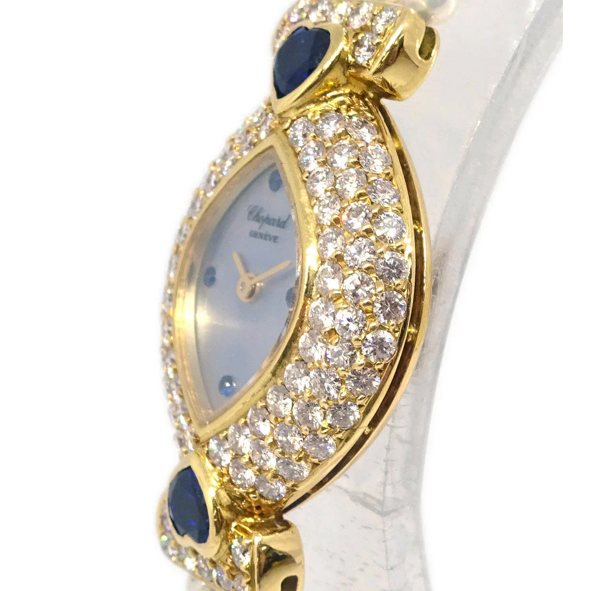 Chopard Ref.104470-0003 YG Diamond Pearl Quartz Watch 18KYG Sapphire - Image 4