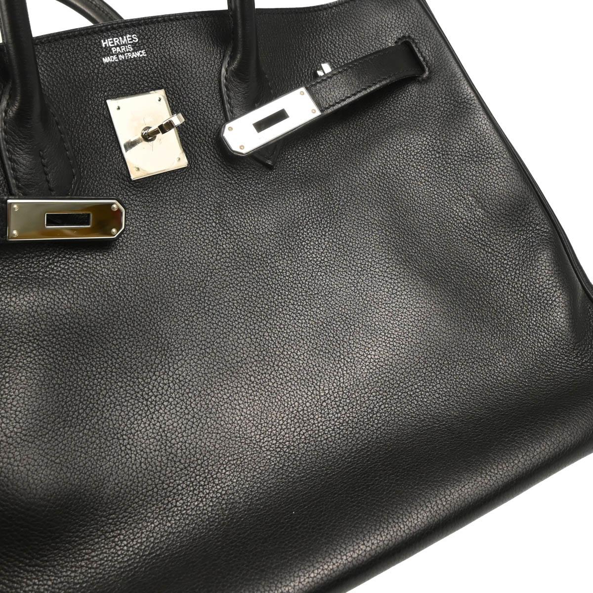 Hermes Black Evercalf Birkin 35 Handbag - Image 7