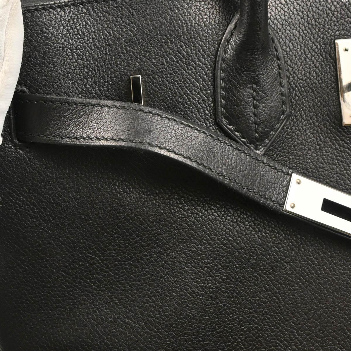 Hermes Black Evercalf Birkin 35 Handbag - Image 8