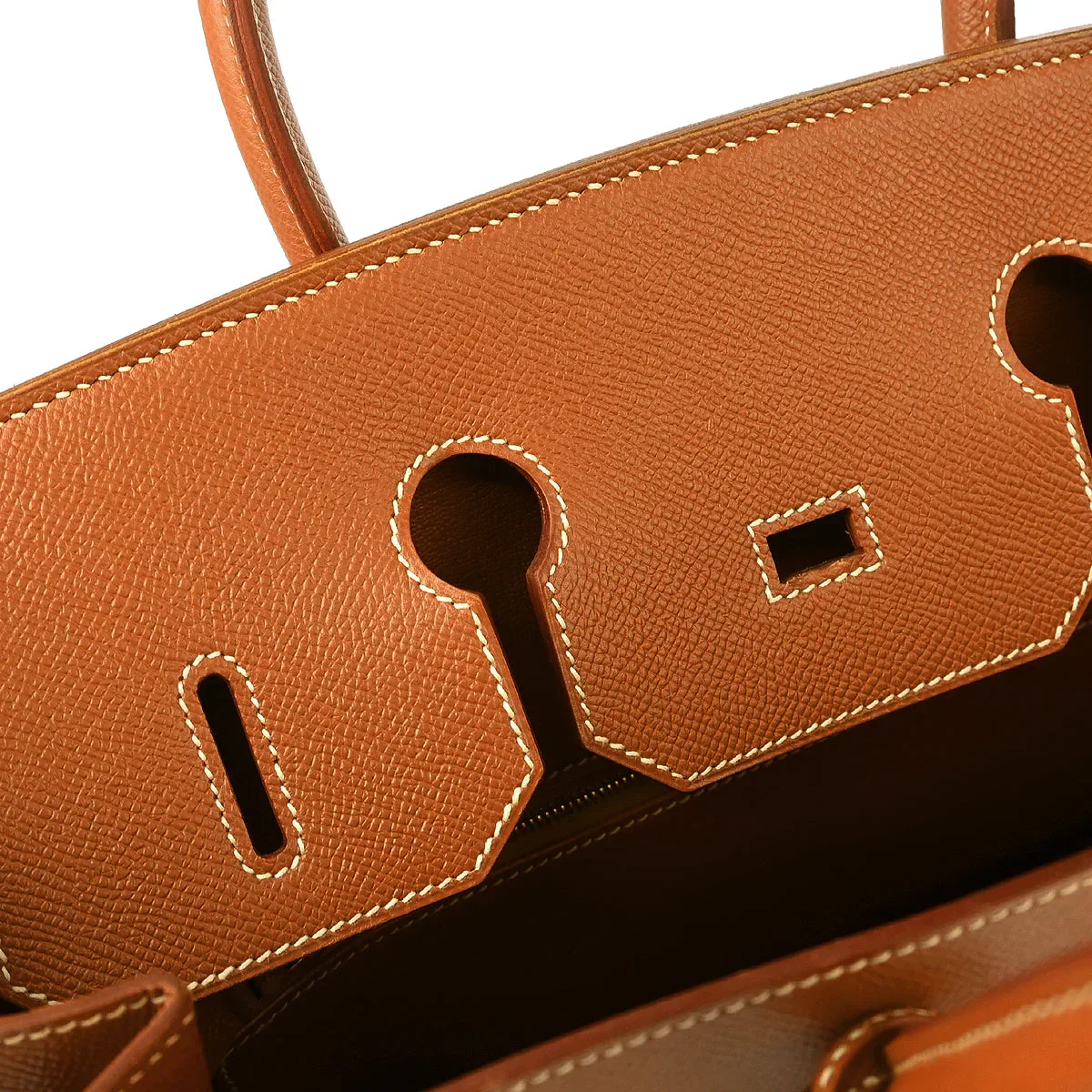 Hermes 2000 Gold Courchevel Birkin 35 Handbag - Image 9