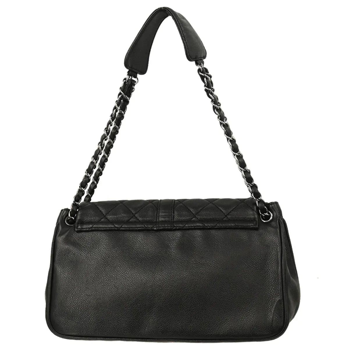 Chanel 2005-2006 Black Caviar Mademoiselle Lock Handbag - Image 2