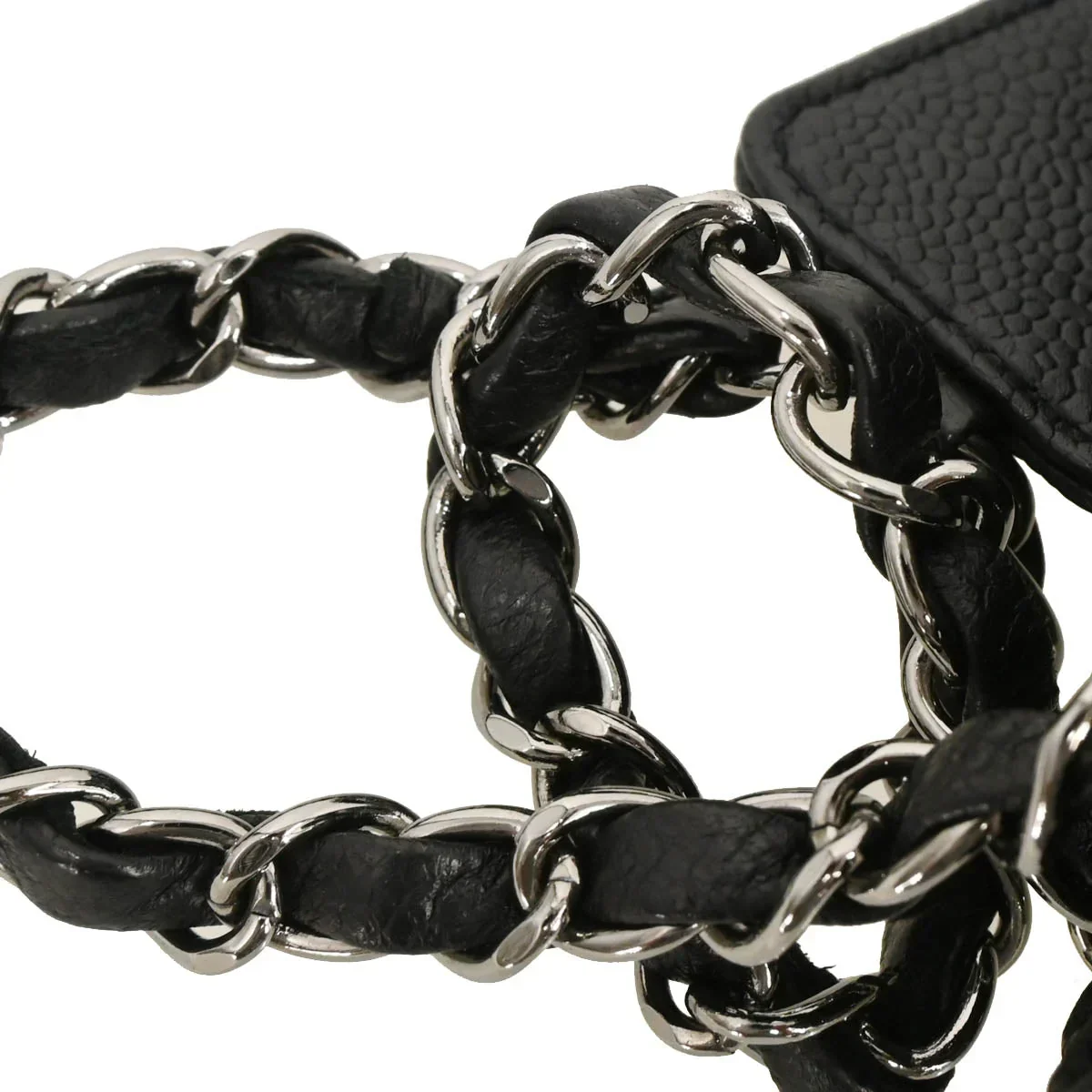 Chanel 2005-2006 Black Caviar Mademoiselle Lock Handbag - Image 6