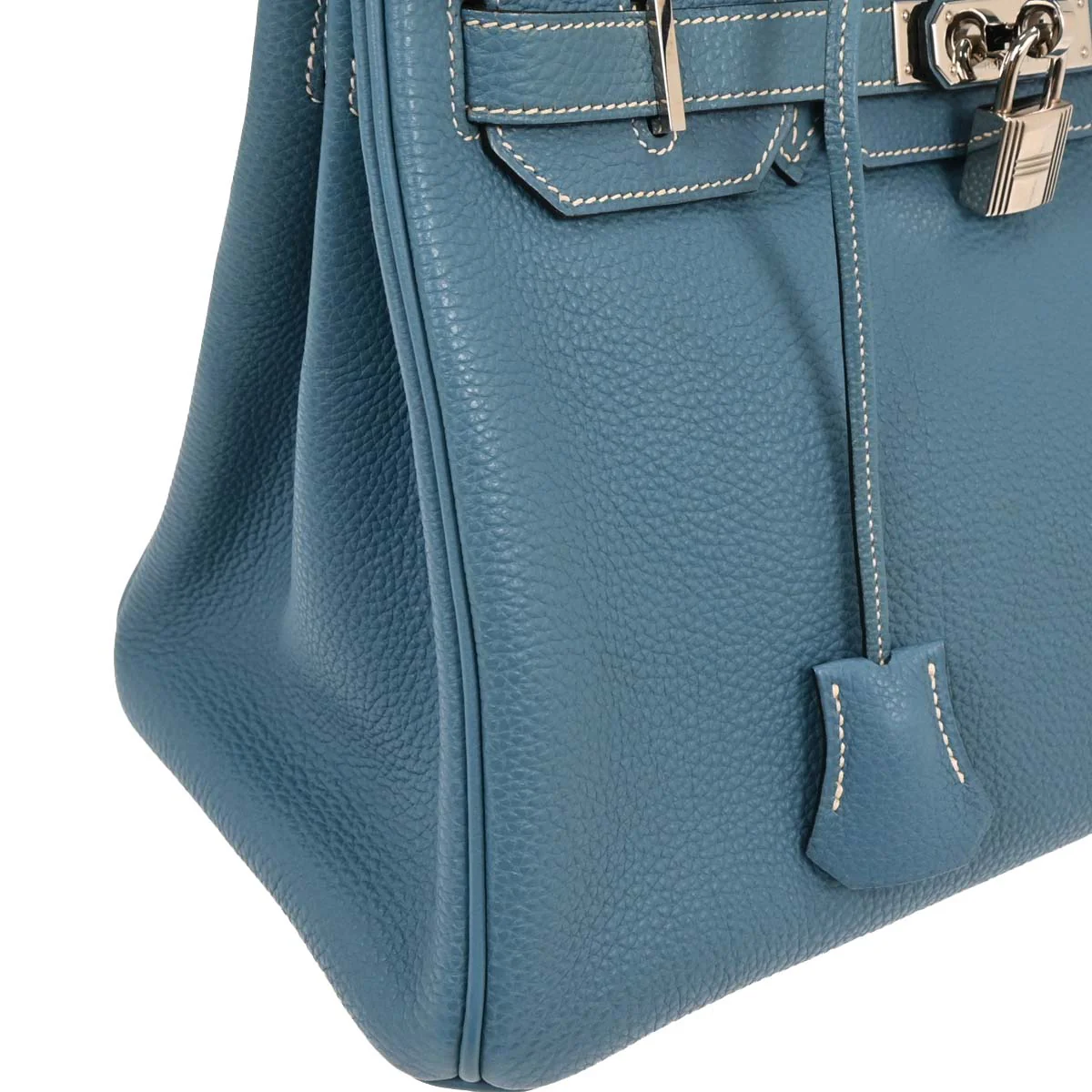 Hermes Blue Jean Togo Birkin 30 Handbag - Image 3