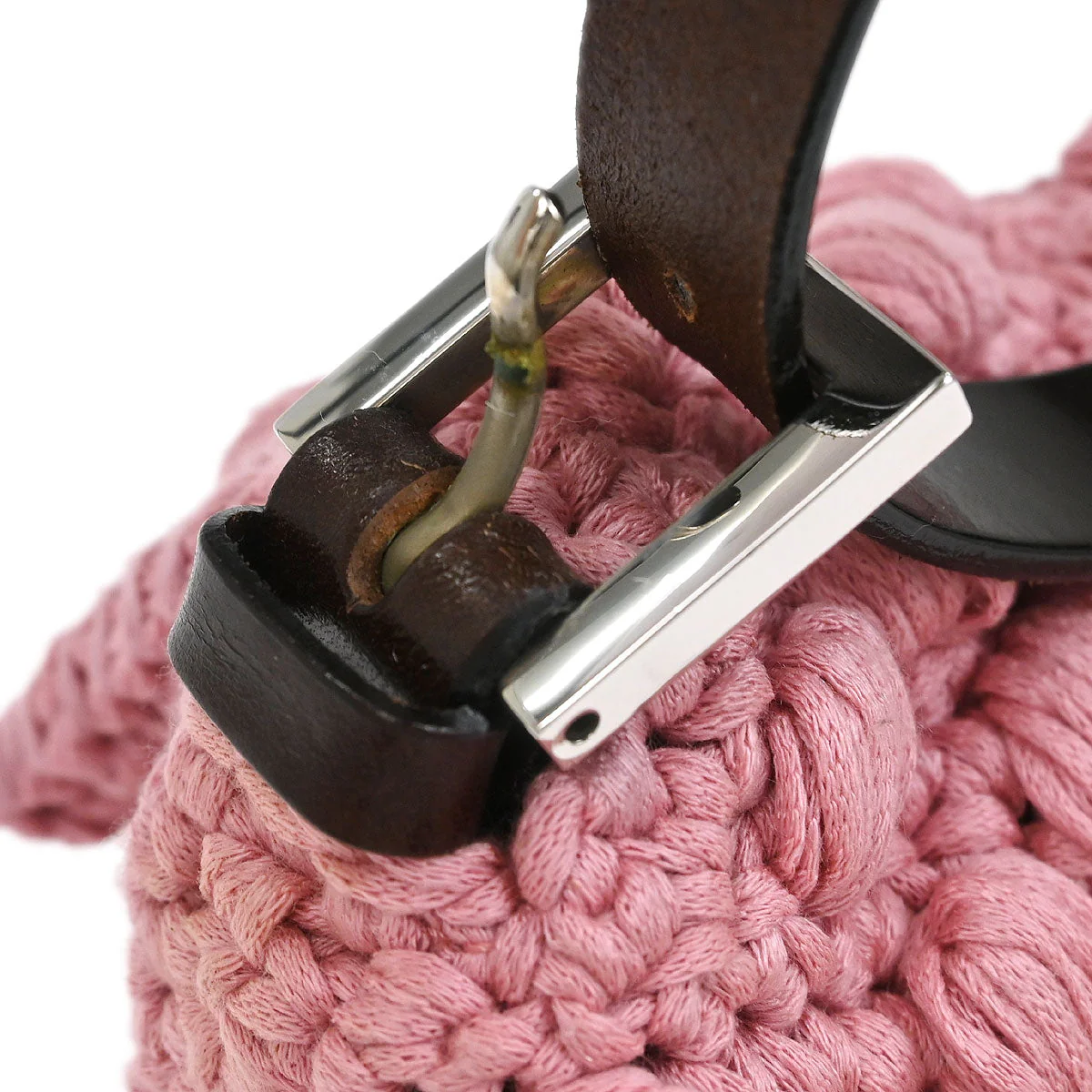 Fendi Pink Wool Baguette Handbag - Image 5