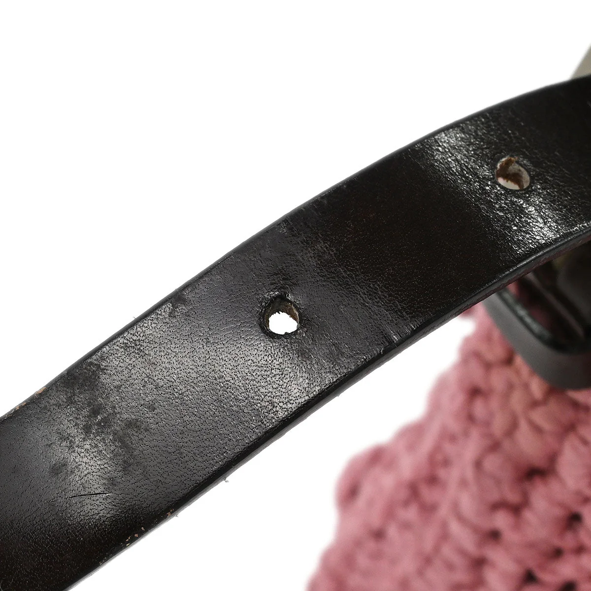 Fendi Pink Wool Baguette Handbag - Image 6