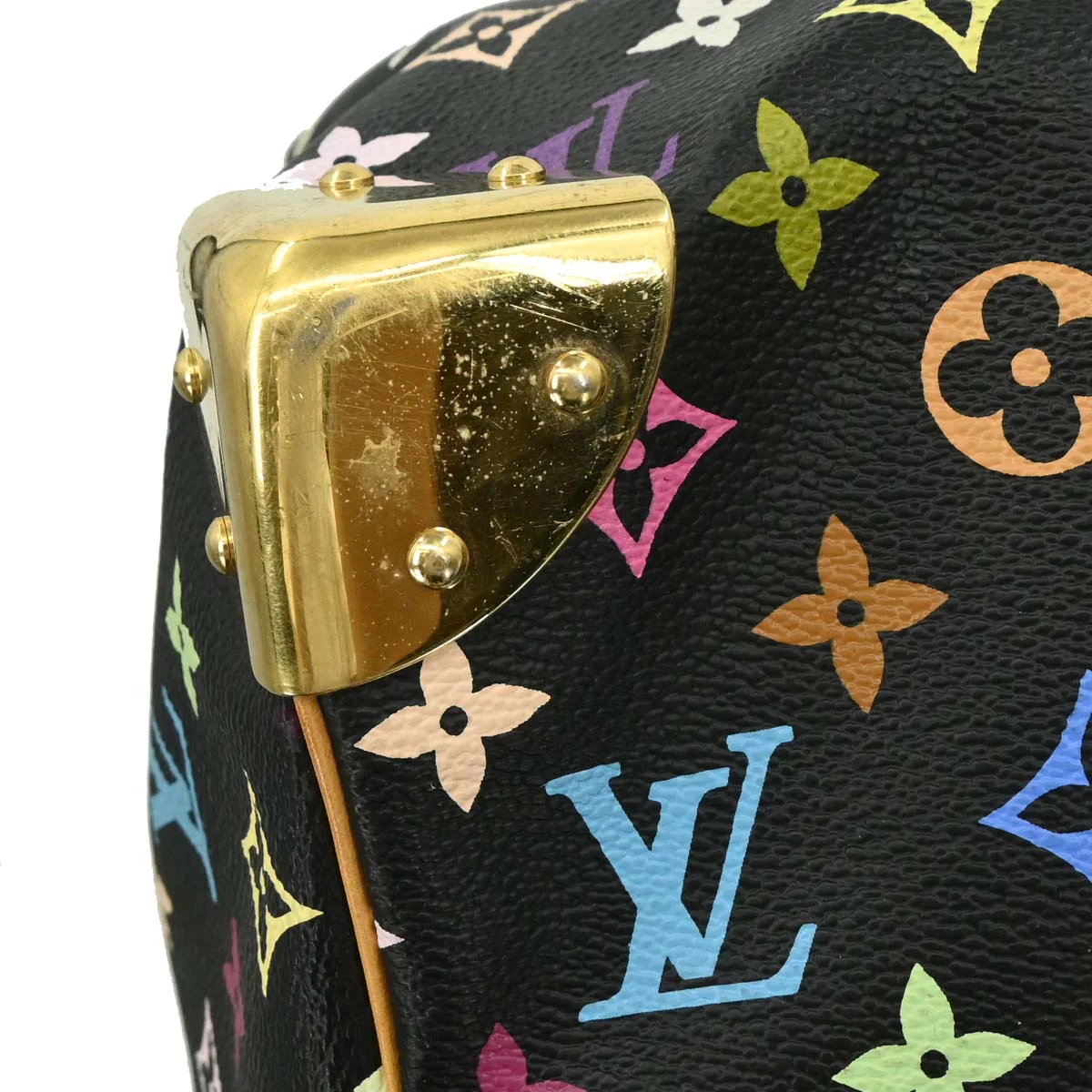 Louis Vuitton 2003 Black Monogram Multicolor Keepall 45 Handbag M92640 - Image 5