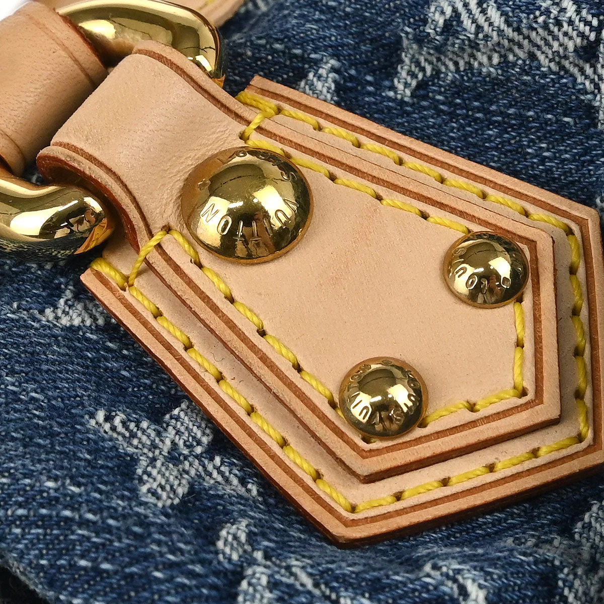 Louis Vuitton 2005 Blue Monogram Denim Pleaty Handbag M95020 - Image 7