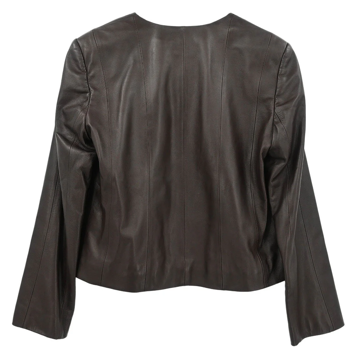 Loewe Collarless Jacket Dark Brown #40 - Image 2