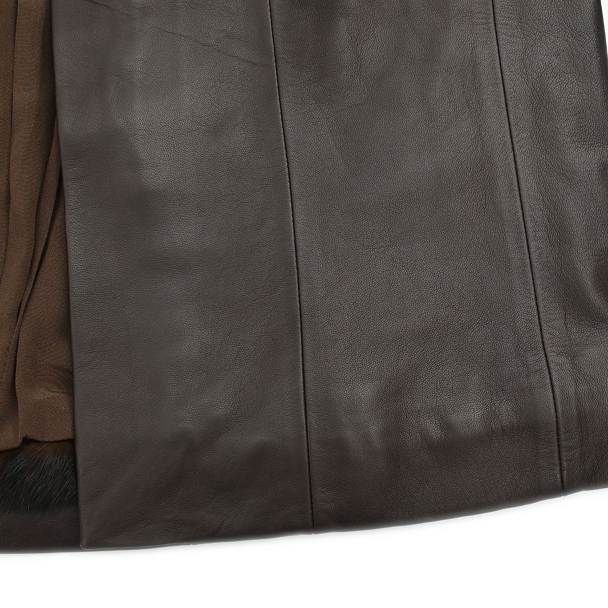 Loewe Collarless Jacket Dark Brown #40 - Image 5