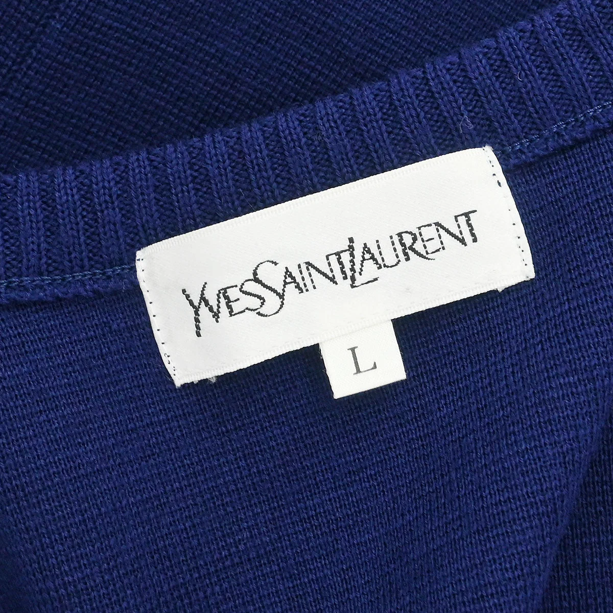 Yves Saint Laurent Cardigan Navy #L - Image 9