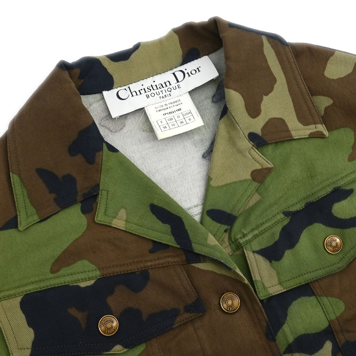 Christian Dior 2001 Single Breasted Jacket Camouflage Khaki #38 - Image 3