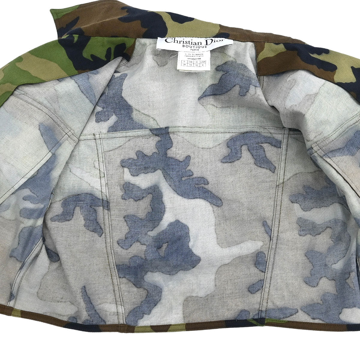 Christian Dior 2001 Single Breasted Jacket Camouflage Khaki #38 - Image 7