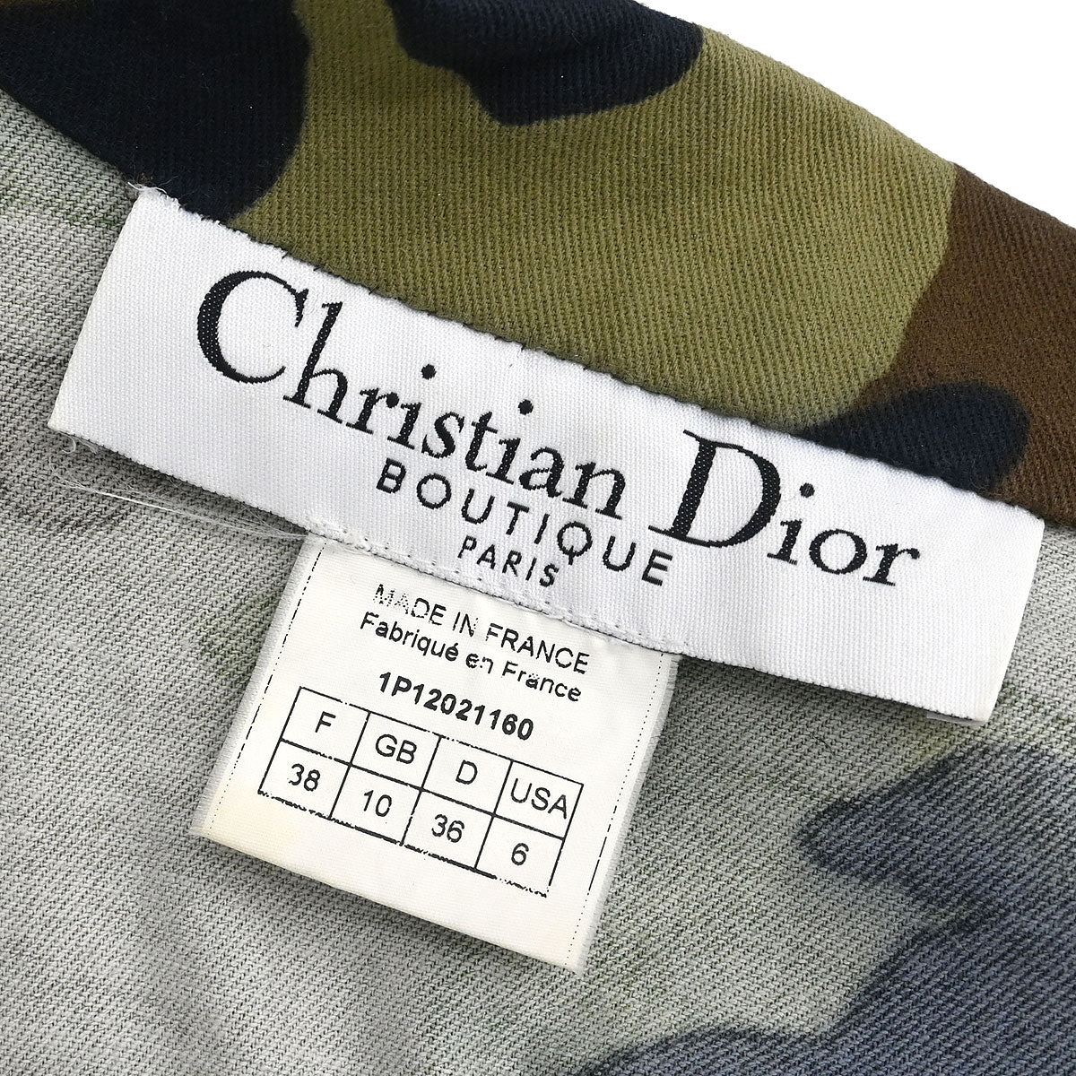 Christian Dior 2001 Single Breasted Jacket Camouflage Khaki #38 - Image 9