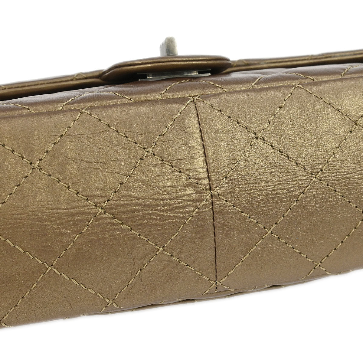 Chanel Bronze Calfskin 2.55 Double Flap Shoulder Bag - Image 3