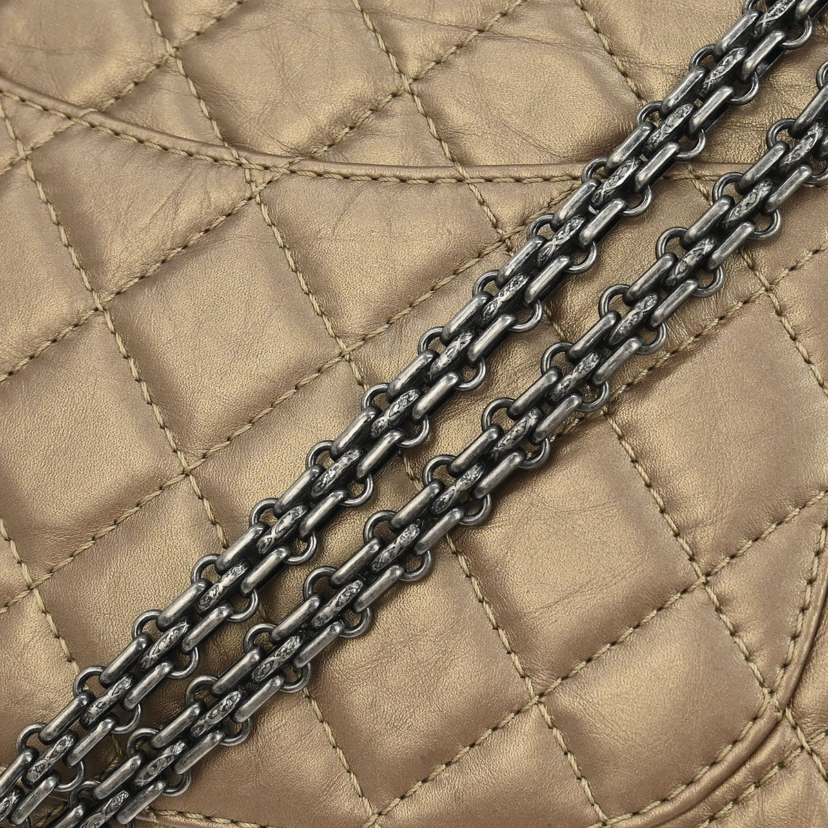 Chanel Bronze Calfskin 2.55 Double Flap Shoulder Bag - Image 5