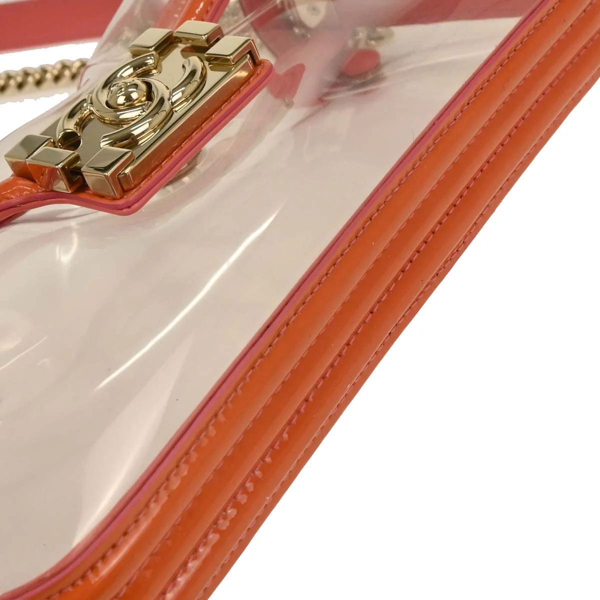 Boy Chanel Clear Pink PVC Patent leather Shoulder Bag - Image 5