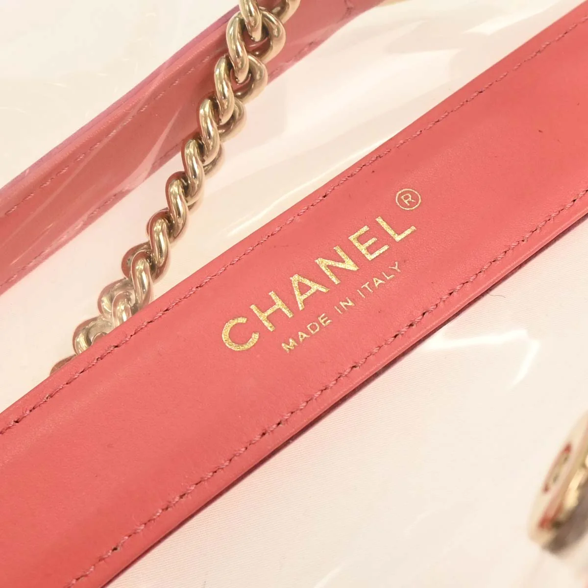 Boy Chanel Clear Pink PVC Patent leather Shoulder Bag - Image 9