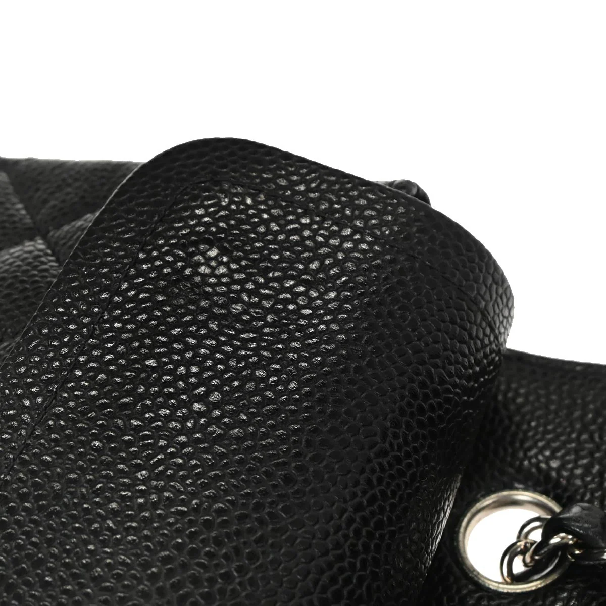 Chanel Black Caviar Skin Small Classic Double Flap Shoulder Bag - Image 11
