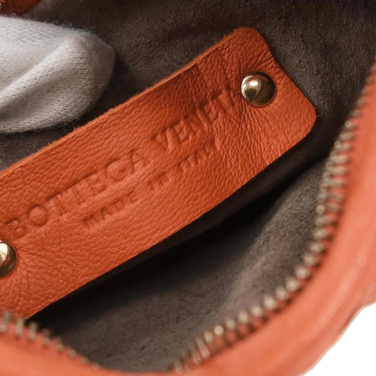 Bottega Veneta Orange Lambskin Intrecciato Hobo Handbag - Image 17