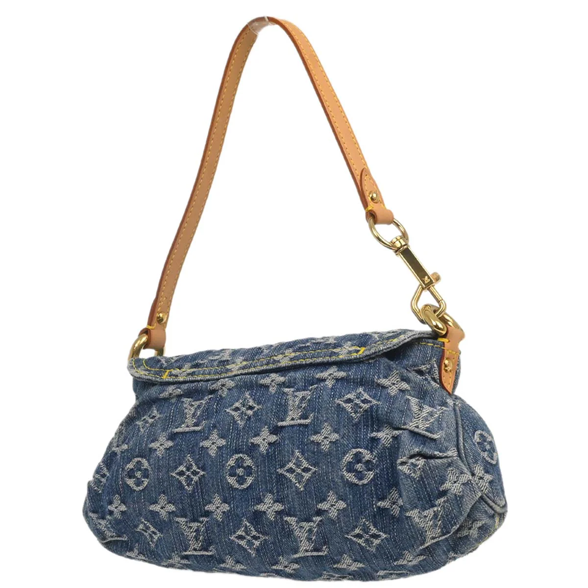 Louis Vuitton Blue Monogram Denim Mini Pleaty Handbag M95050 - Image 2