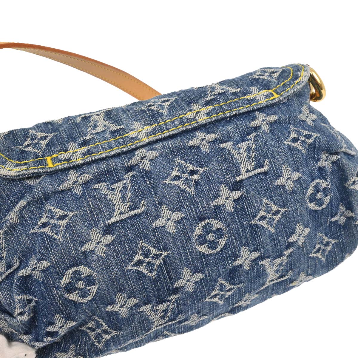 Louis Vuitton Blue Monogram Denim Mini Pleaty Handbag M95050 - Image 5