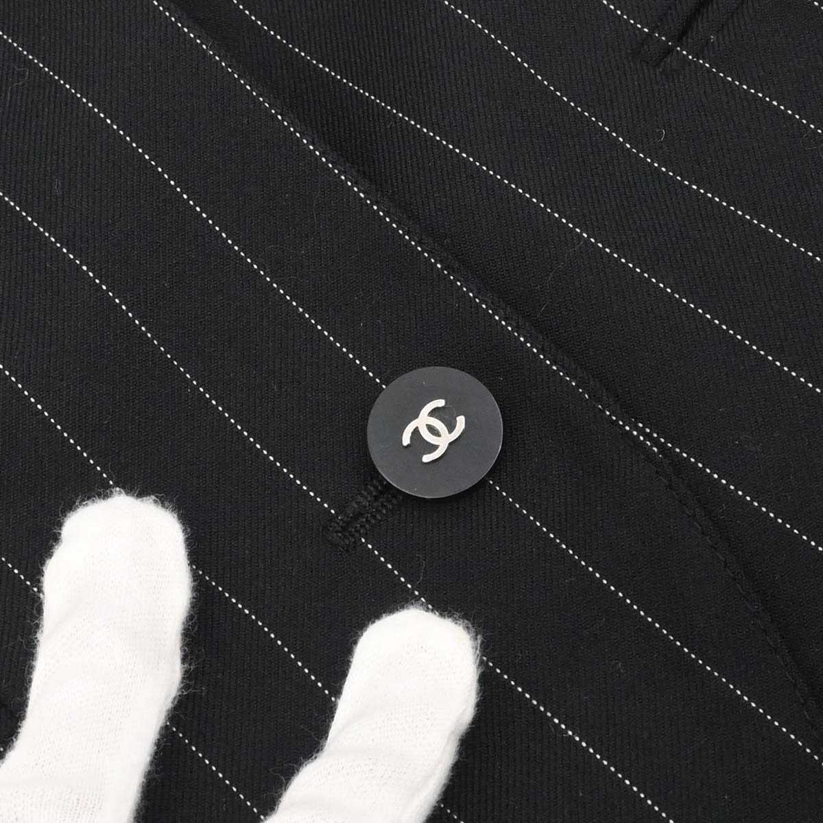 Chanel 1996 Single Breasted Jacket Black #40 - Image 4