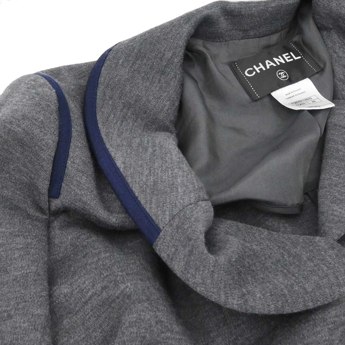 Chanel 2010 Single Breasted Jacket Gray #44 - Image 8