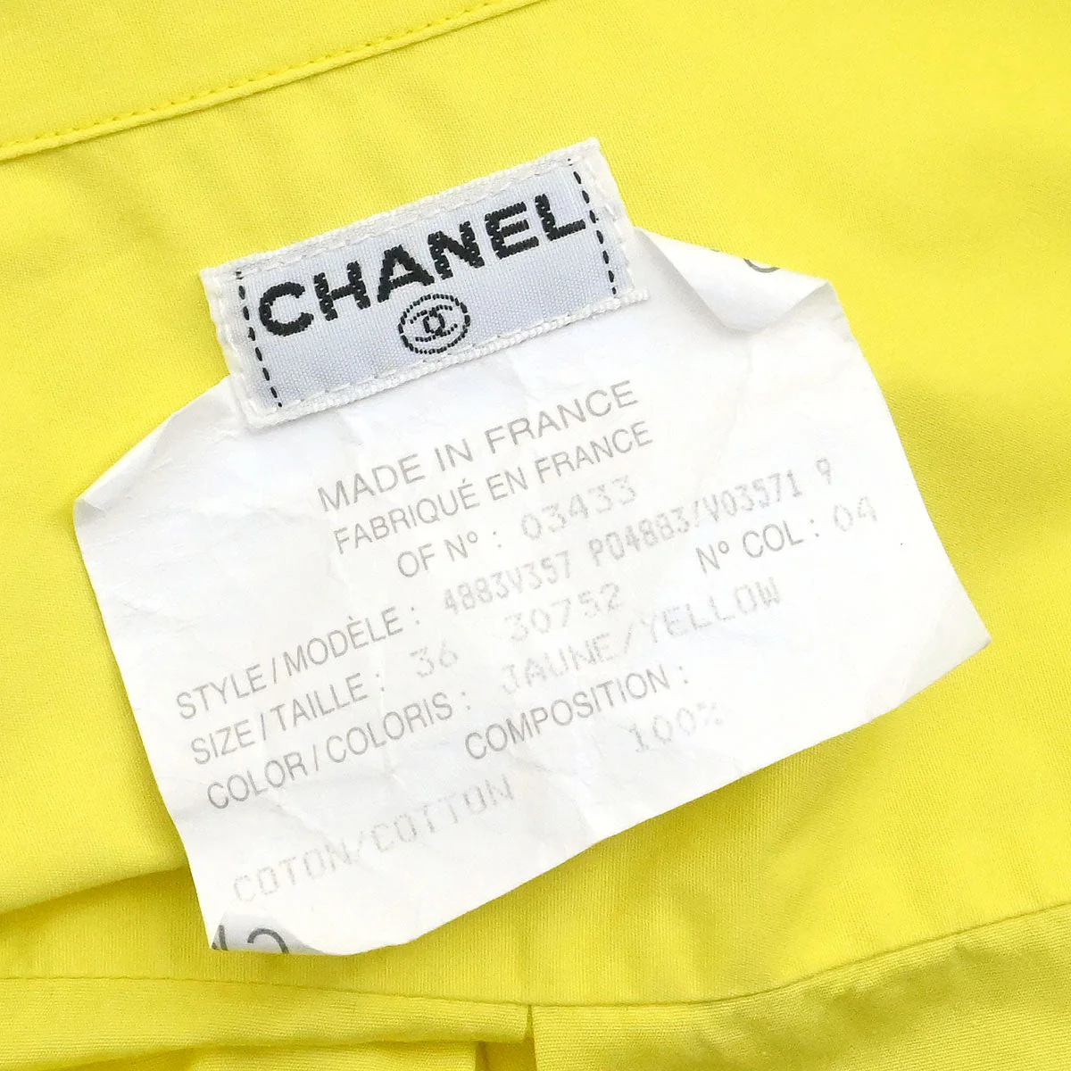 Chanel Blouse Shirt Yellow #36 - Image 18