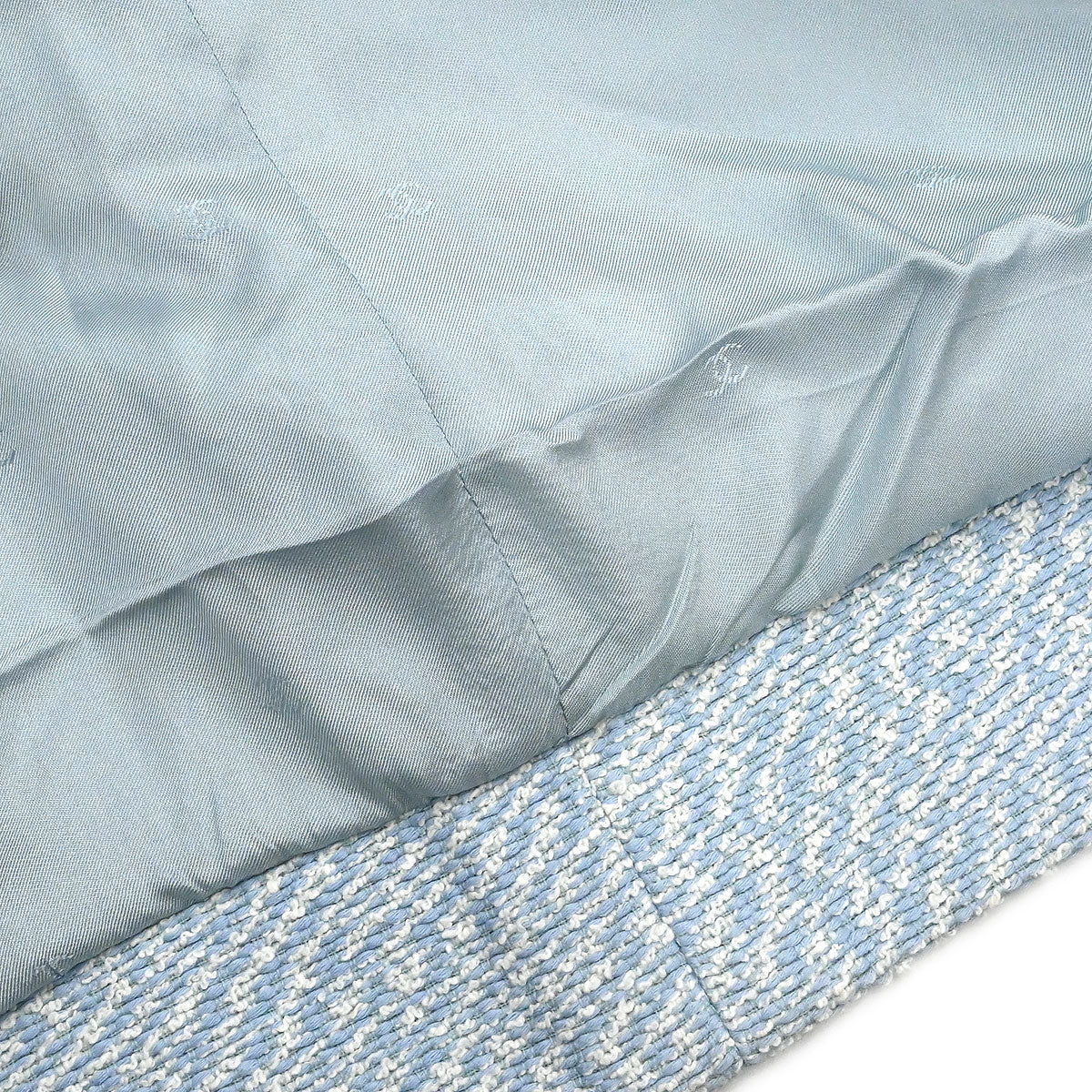 Chanel 1996 Tweed Coat Light Blue #42 - Image 18