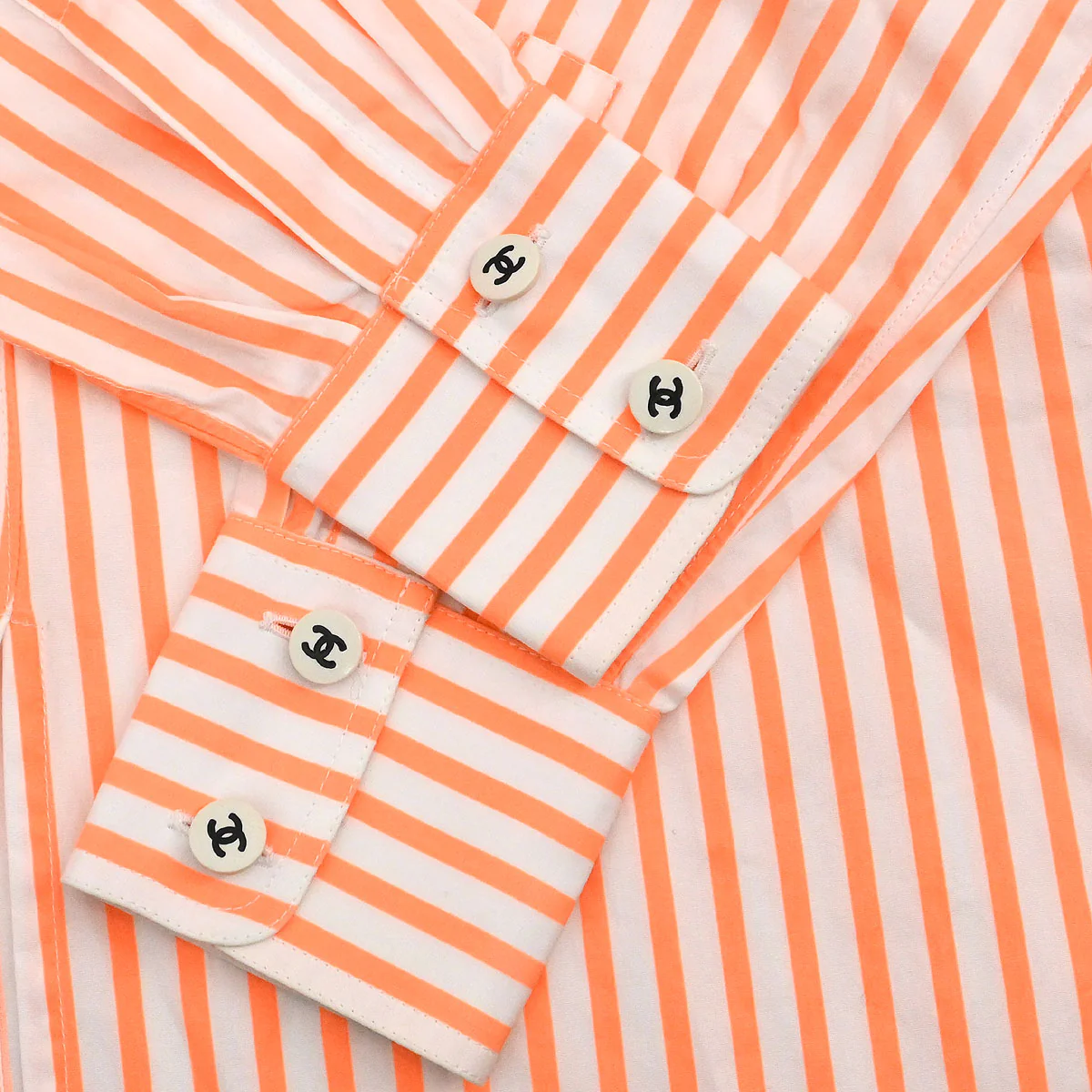 Chanel Blouse Shirt Orange - Image 12