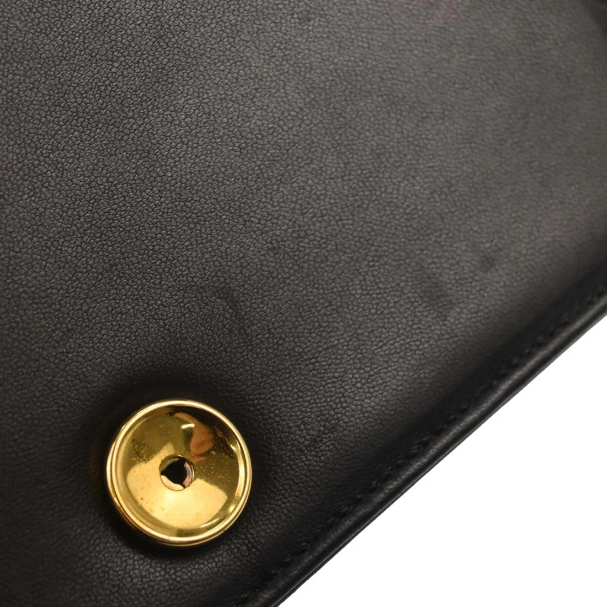 Chanel 2000-2002 Black Lambskin Turnlock Mini Full Flap Shoulder Bag - Image 15