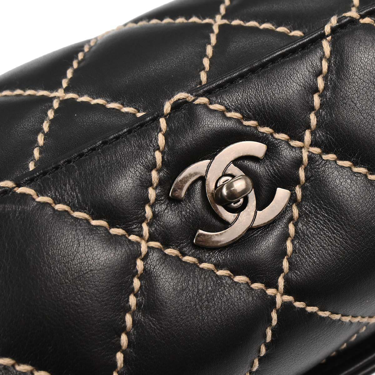 Chanel Black Calfskin Wild Stitch Handbag - Image 15