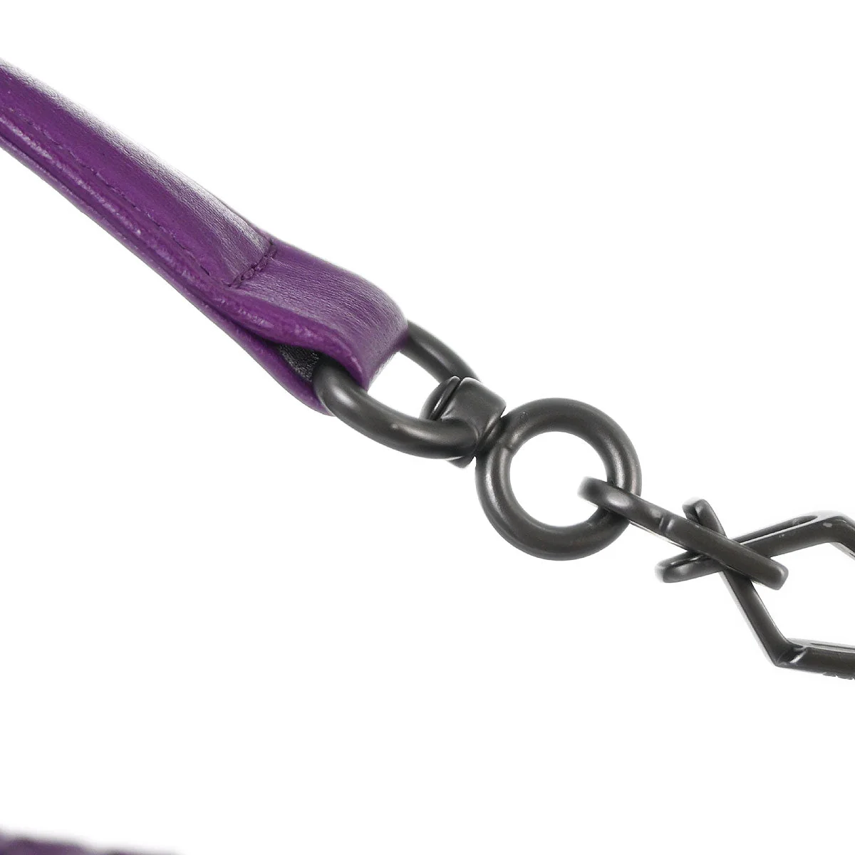 Bottega Veneta Purple Lambskin Intrecciato Handbag - Image 10