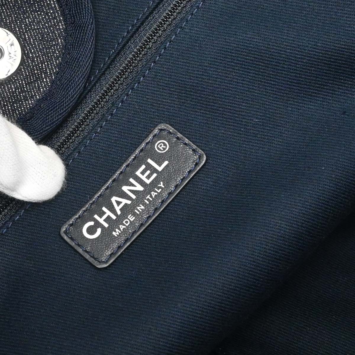 Chanel 2014-2015 Navy Denim Medium Deauville 2way Shoulder Tote Handbag - Image 19