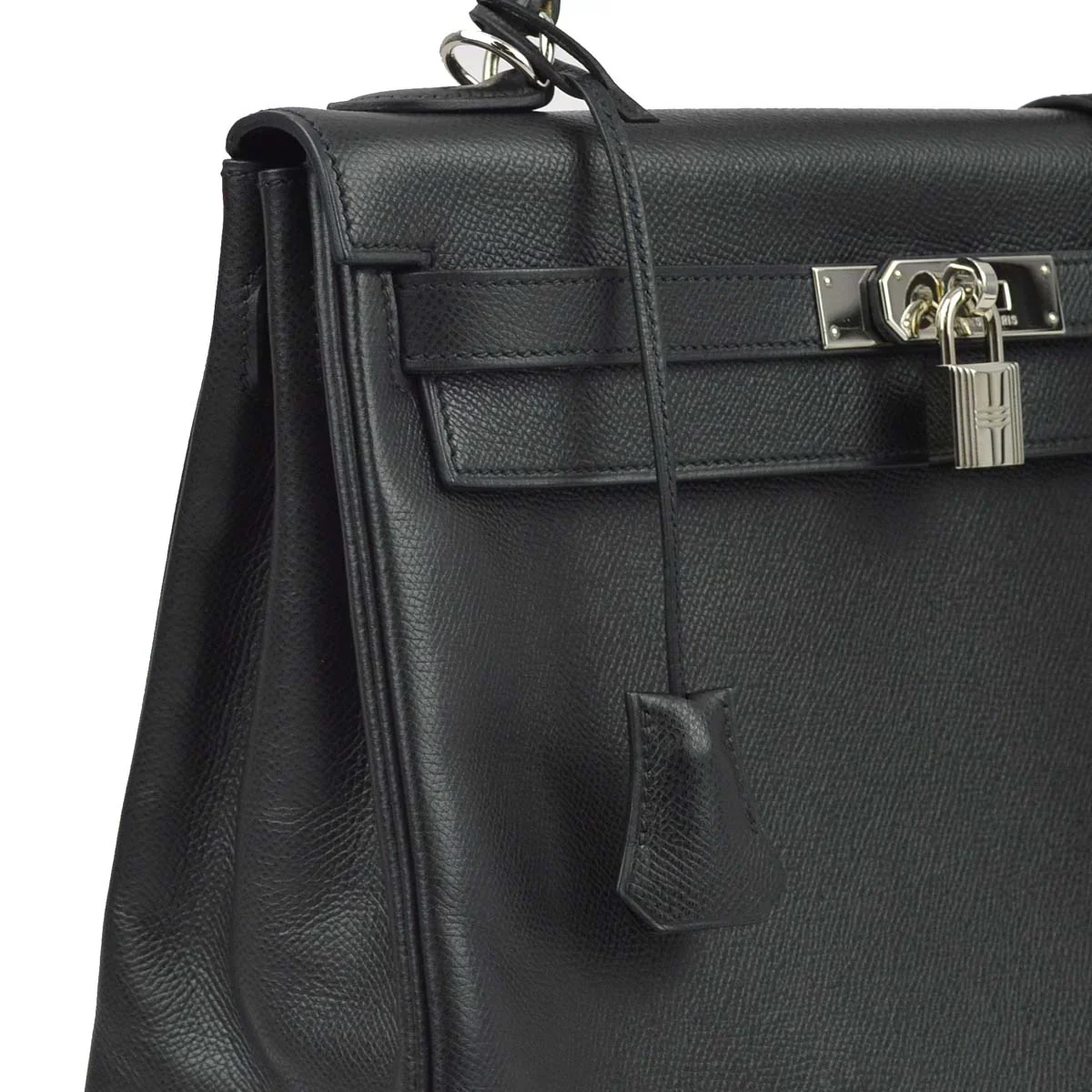 Hermes 2005 Black Epsom Kelly 32 Retourne 2way Shoulder Handbag - Image 3