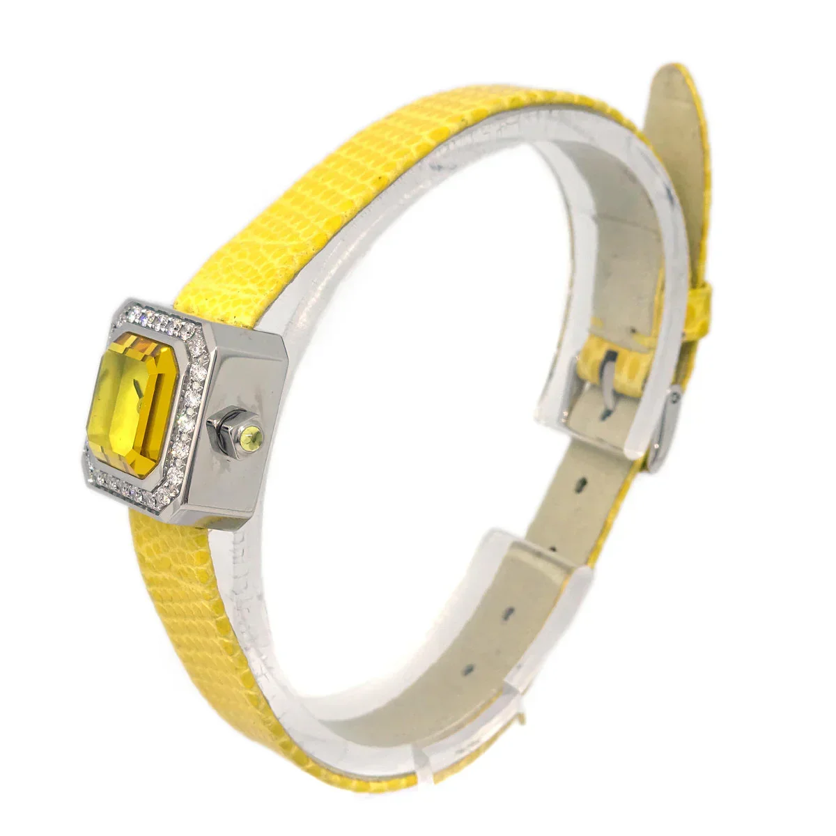 Corum * Sugar Cube Ref.137.425.47 Quartz Watch SS Diamond Yellow - Image 3