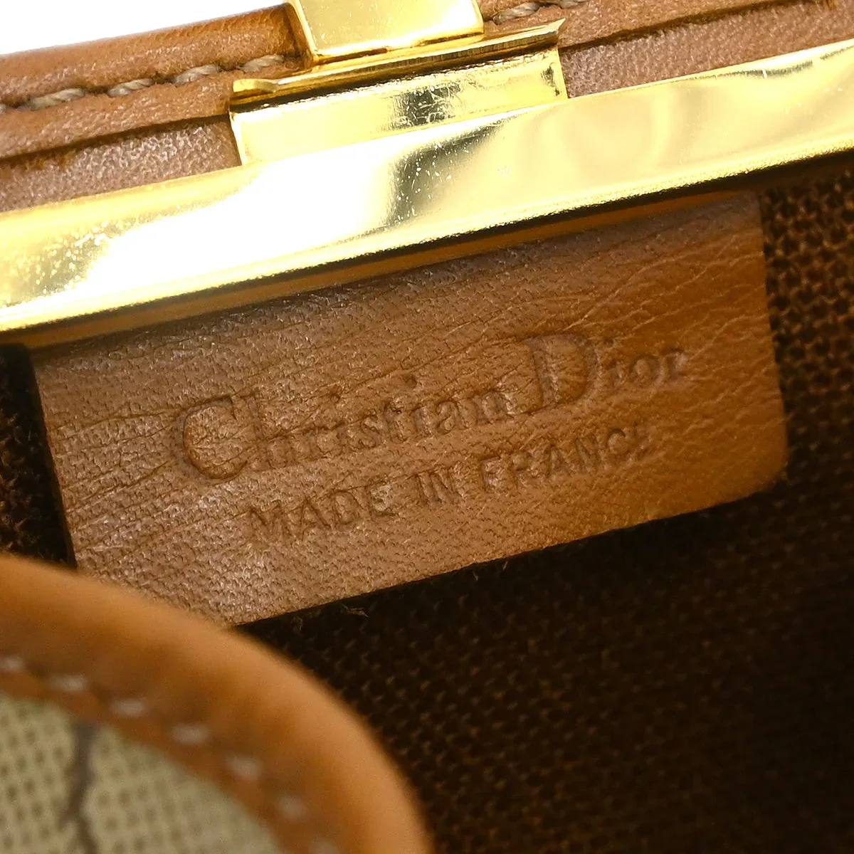 Christian Dior Beige Honeycomb Coin Case Wallet - Image 6