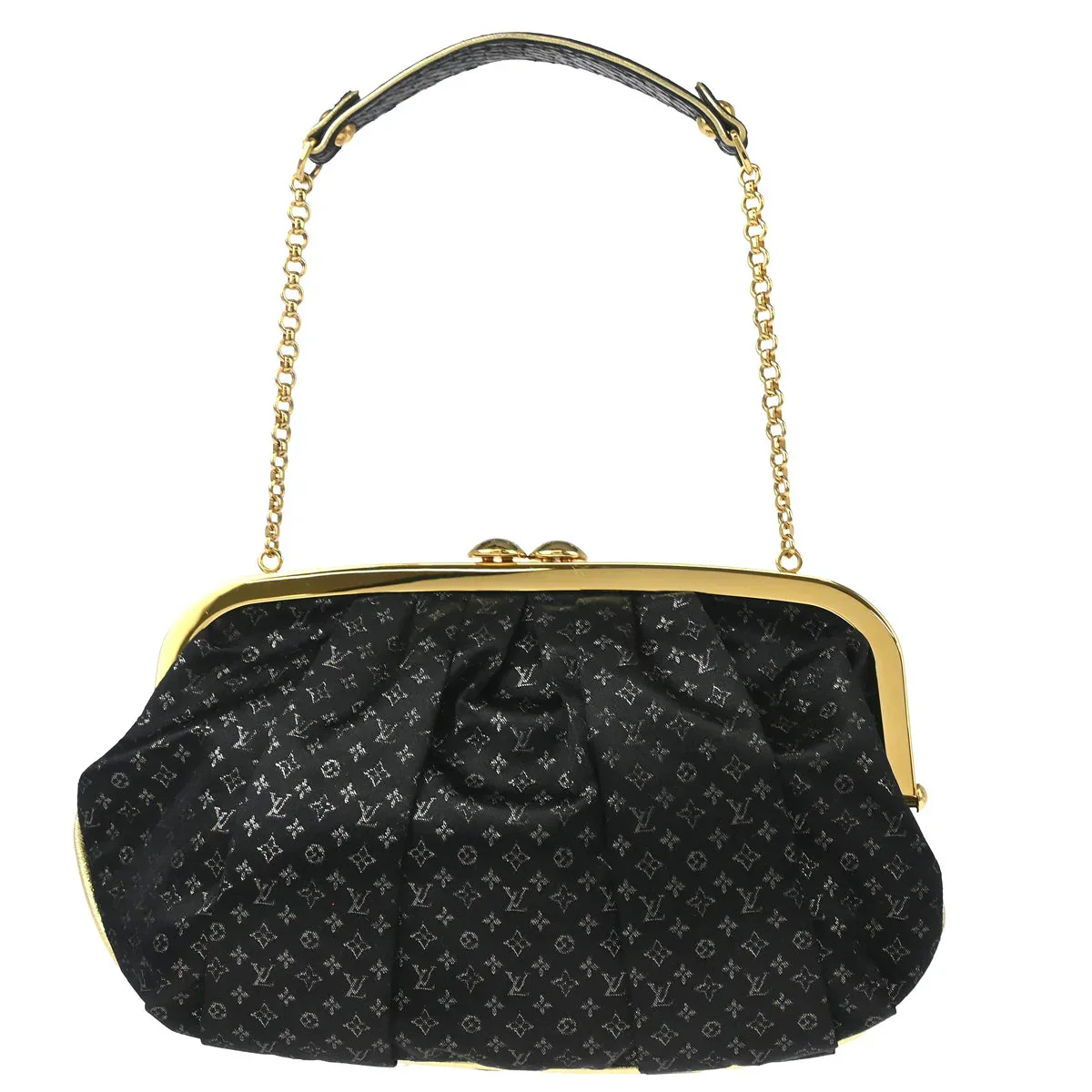 Louis Vuitton * 2006 Black Satin Aumoniere M92062 - Image 2
