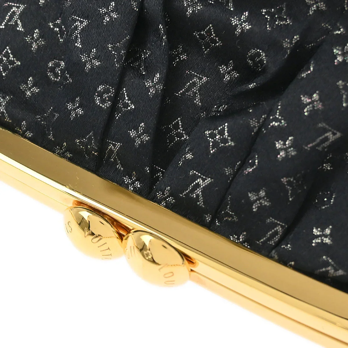 Louis Vuitton * 2006 Black Satin Aumoniere M92062 - Image 6