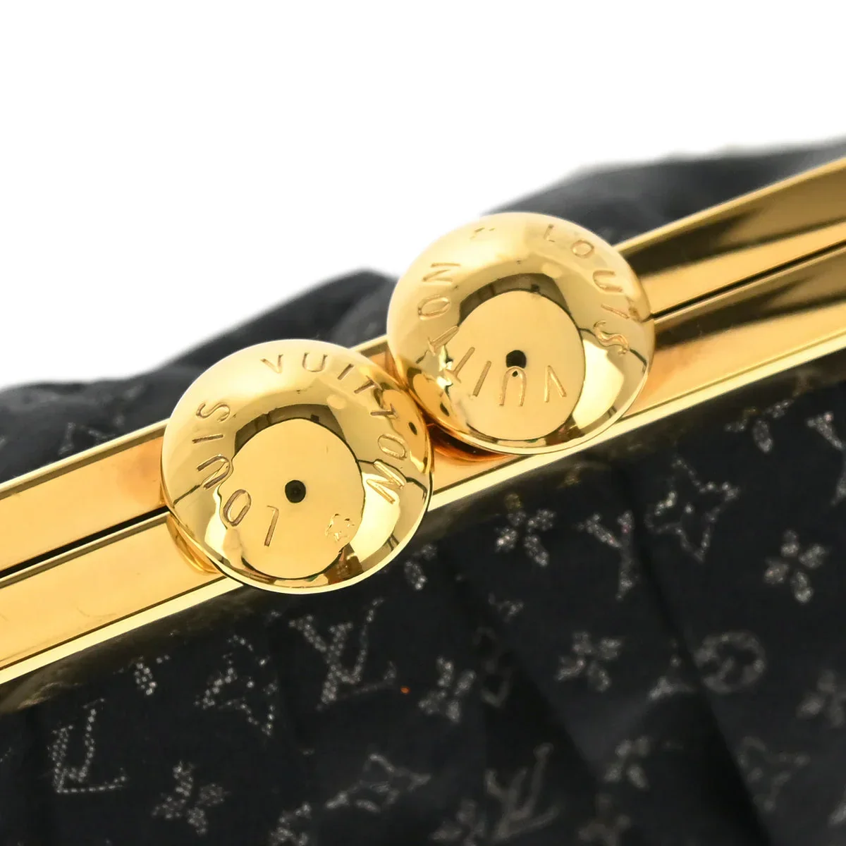 Louis Vuitton * 2006 Black Satin Aumoniere M92062 - Image 7