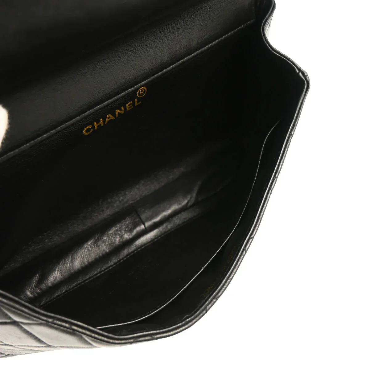 Chanel 1994-1996 Black Lambskin Double Sided Classic Flap Shoulder Bag - Image 4