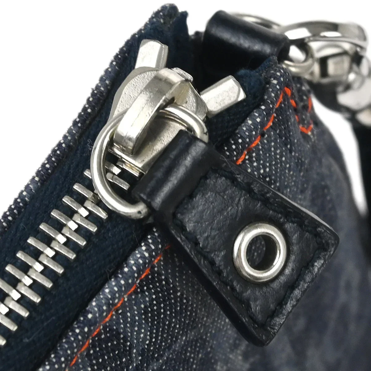 Christian Dior 2005 Navy Denim Trotter Saddle Handbag - Image 6
