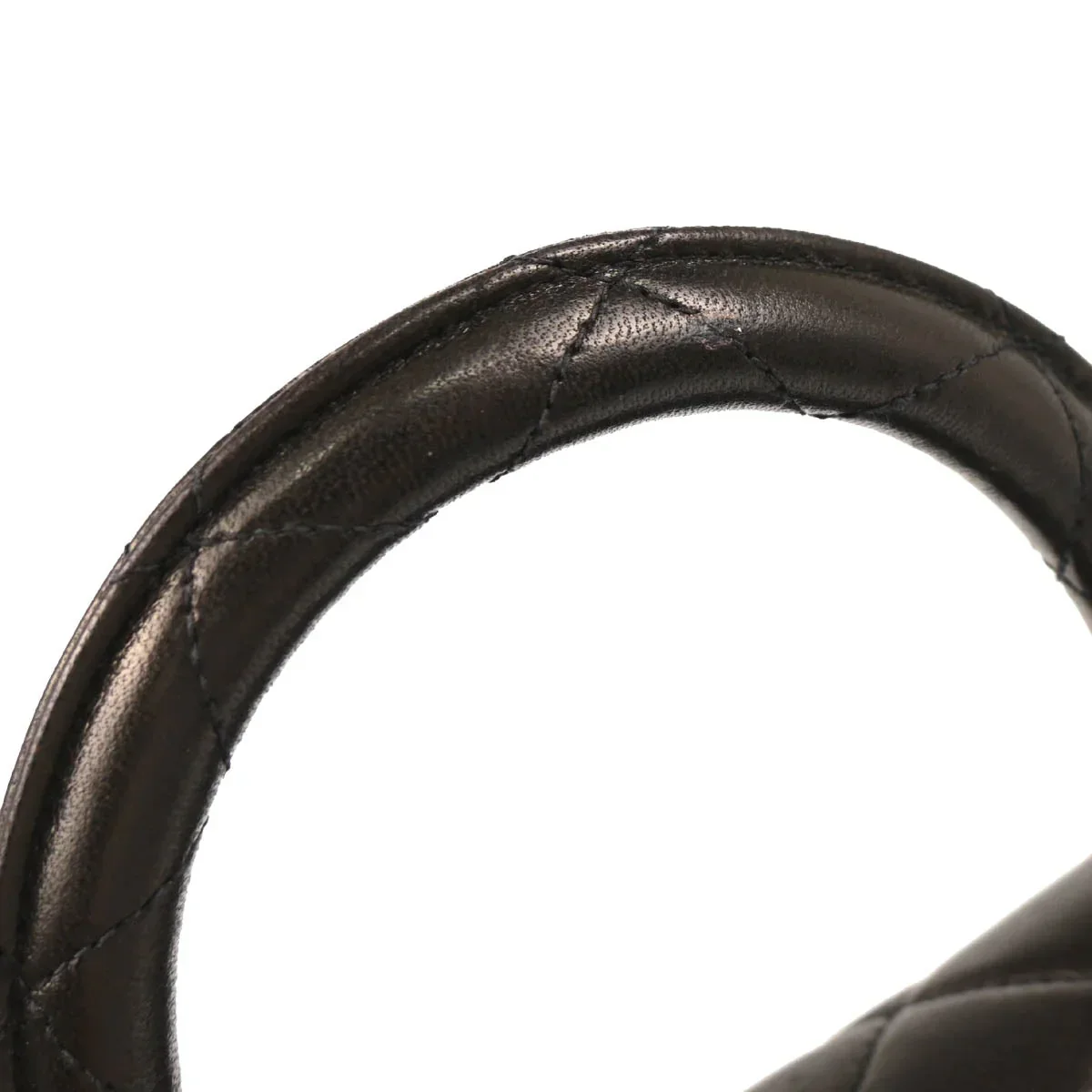 Chanel 1991-1994 Black Lambskin Micro Classic Flap Handbag - Image 7