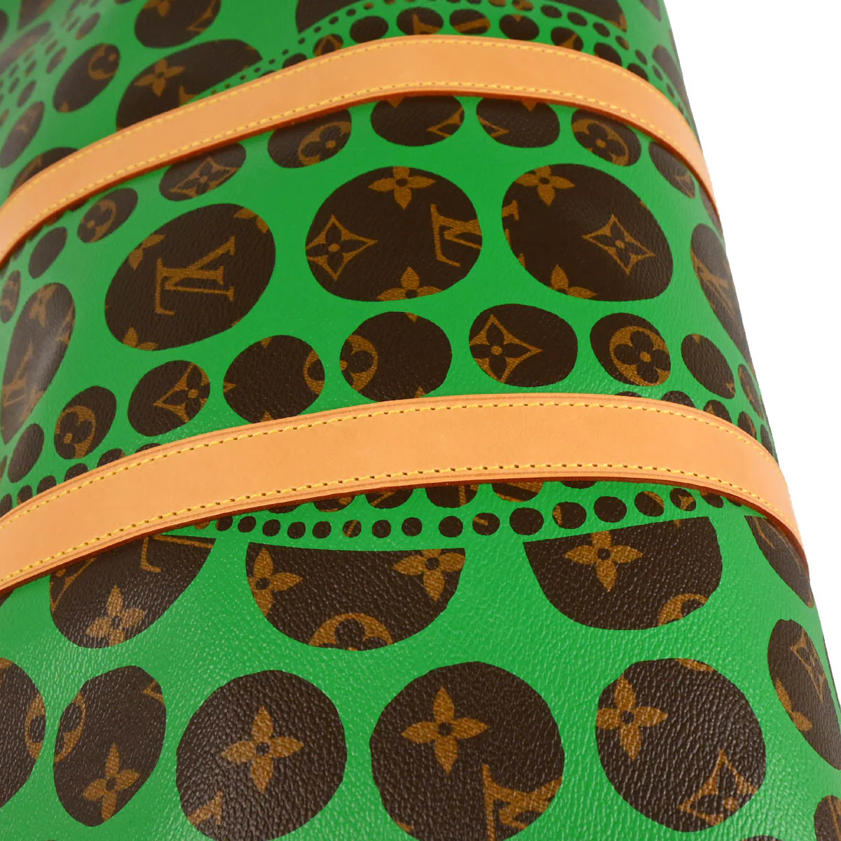 Louis Vuitton 2012 Pumpkin Dot Keepall Bandouliere 55 Duffle 2way Handbag M40696 - Image 6