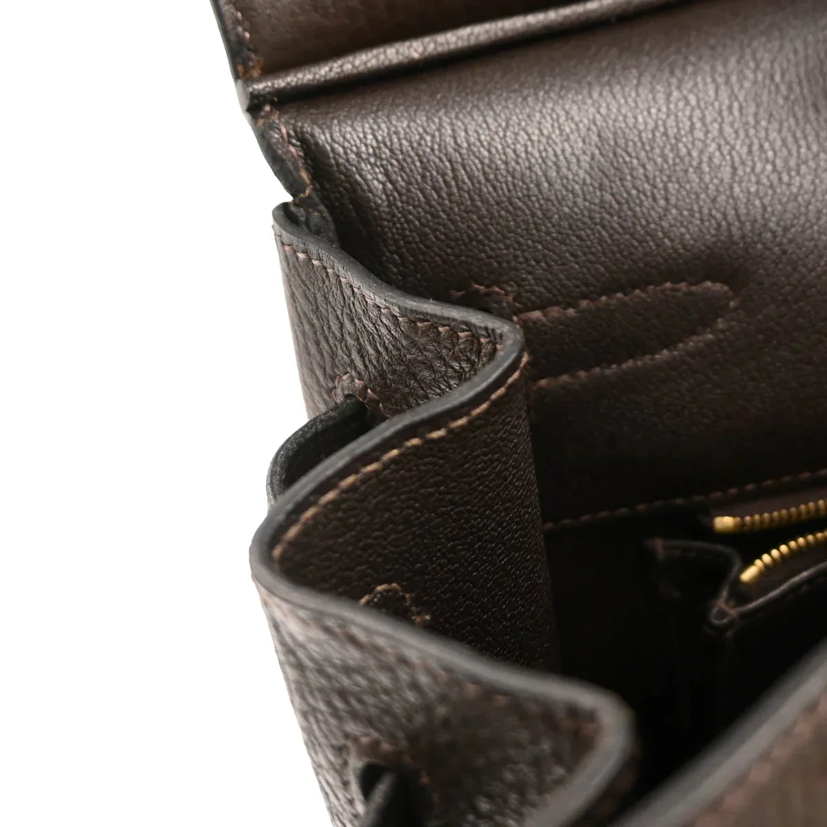 Hermes Chocolat Taurillon Clemence Birkin 40 Handbag - Image 8