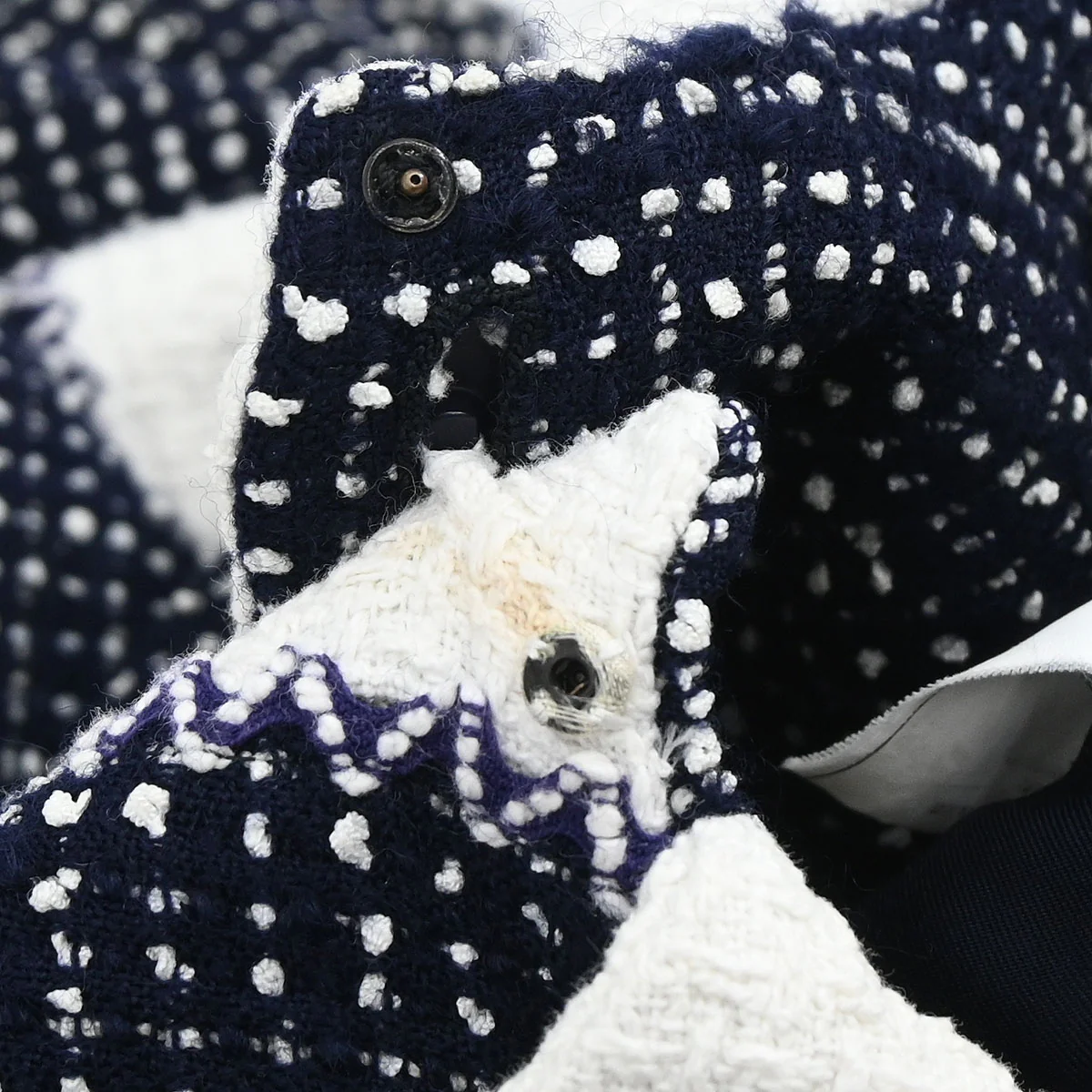 Chanel 1996 Setup Suit Jacket Skirt Navy #38 - Image 13