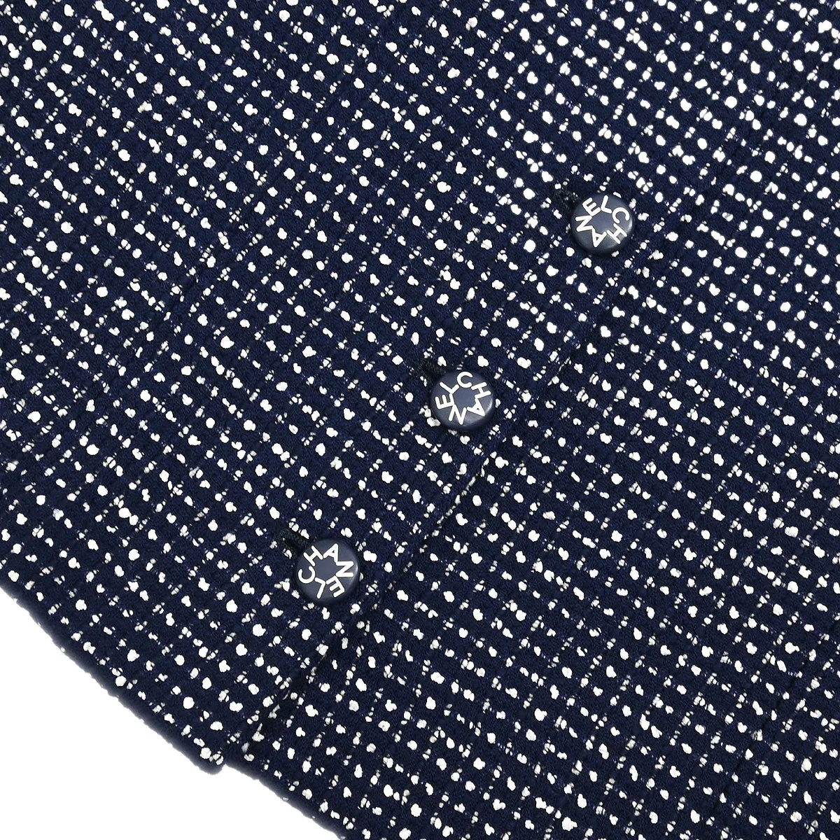 Chanel 1996 Setup Suit Jacket Skirt Navy #38 - Image 8
