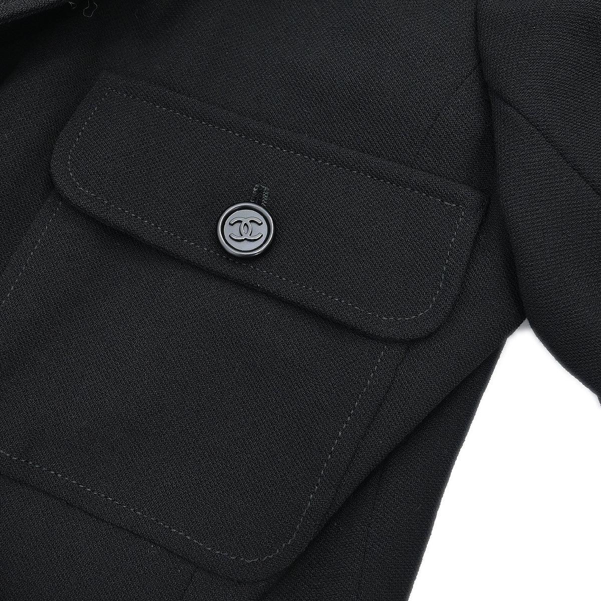 Chanel 1997 Double Breasted Jacket Black #44 - Image 4