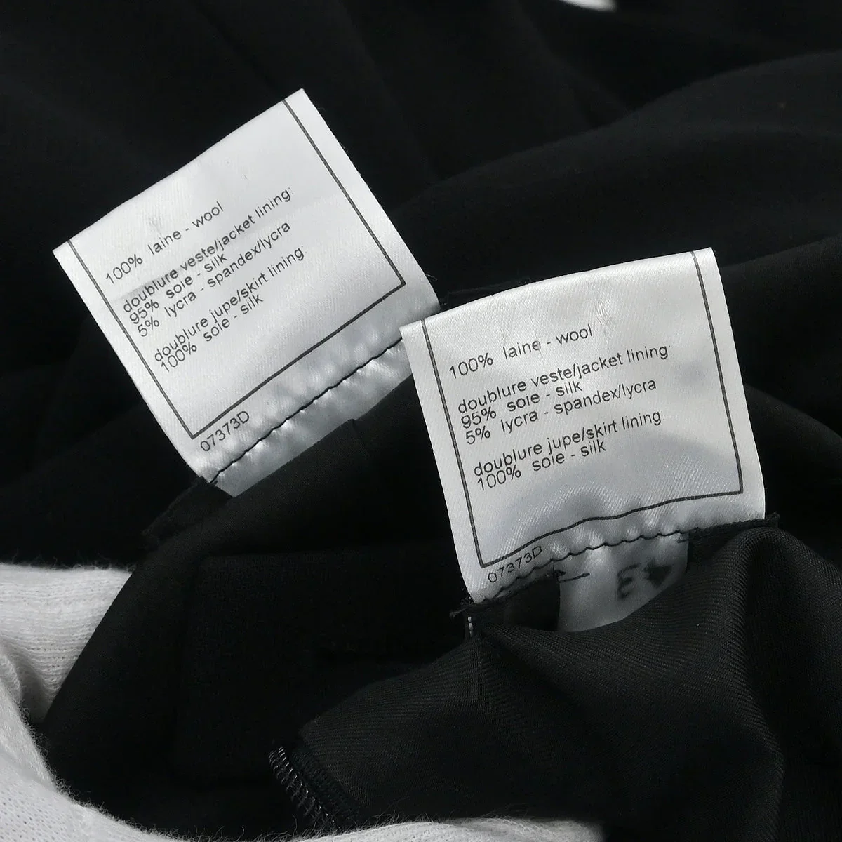 Chanel Setup Suit Jacket Skirt Black #38 1998 - Image 10